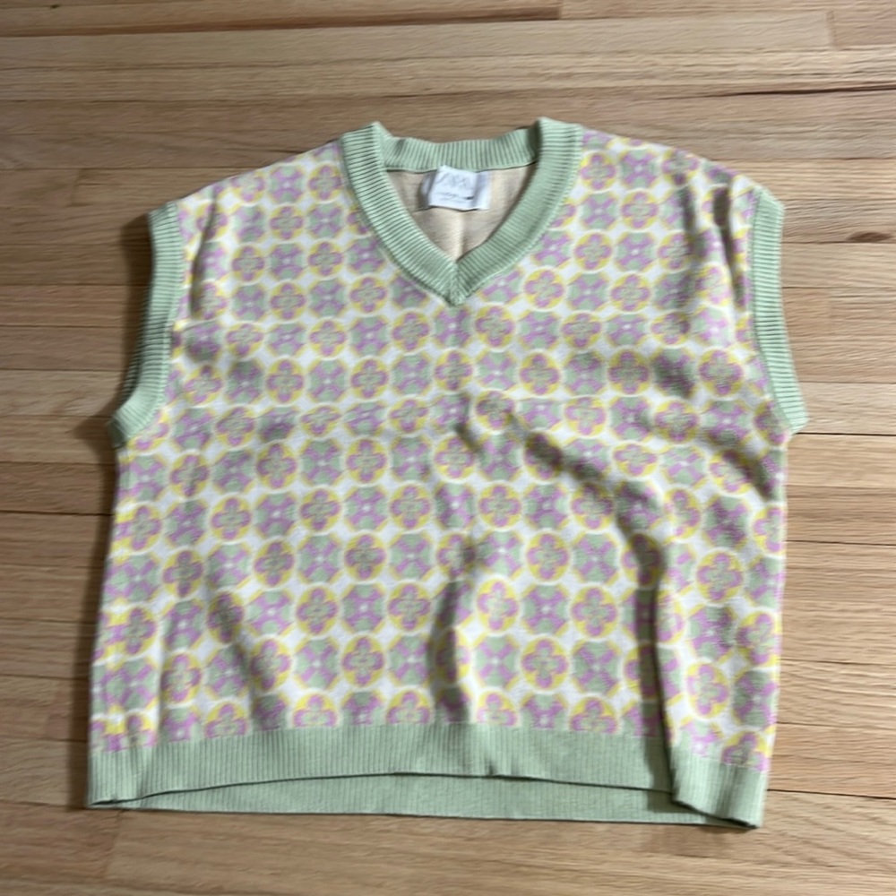 80s sweater vest from zara